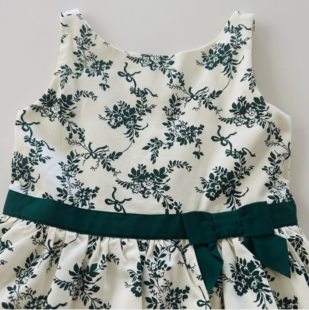 Janie and Jack Girls 6 Floral Toile Tiered Dress Holiday Edition - Picture 4 of 8